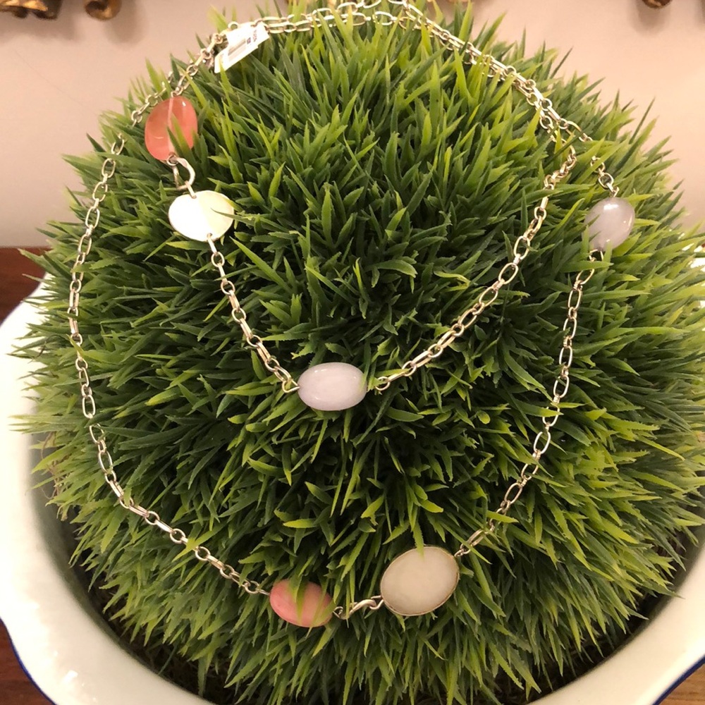 LOFT mulit-stone link necklace